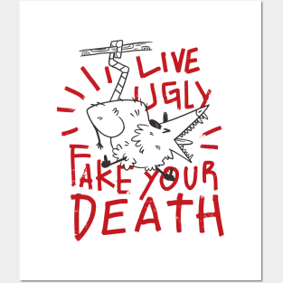 Opossum Live Ugly Fake Your Death Posters and Art